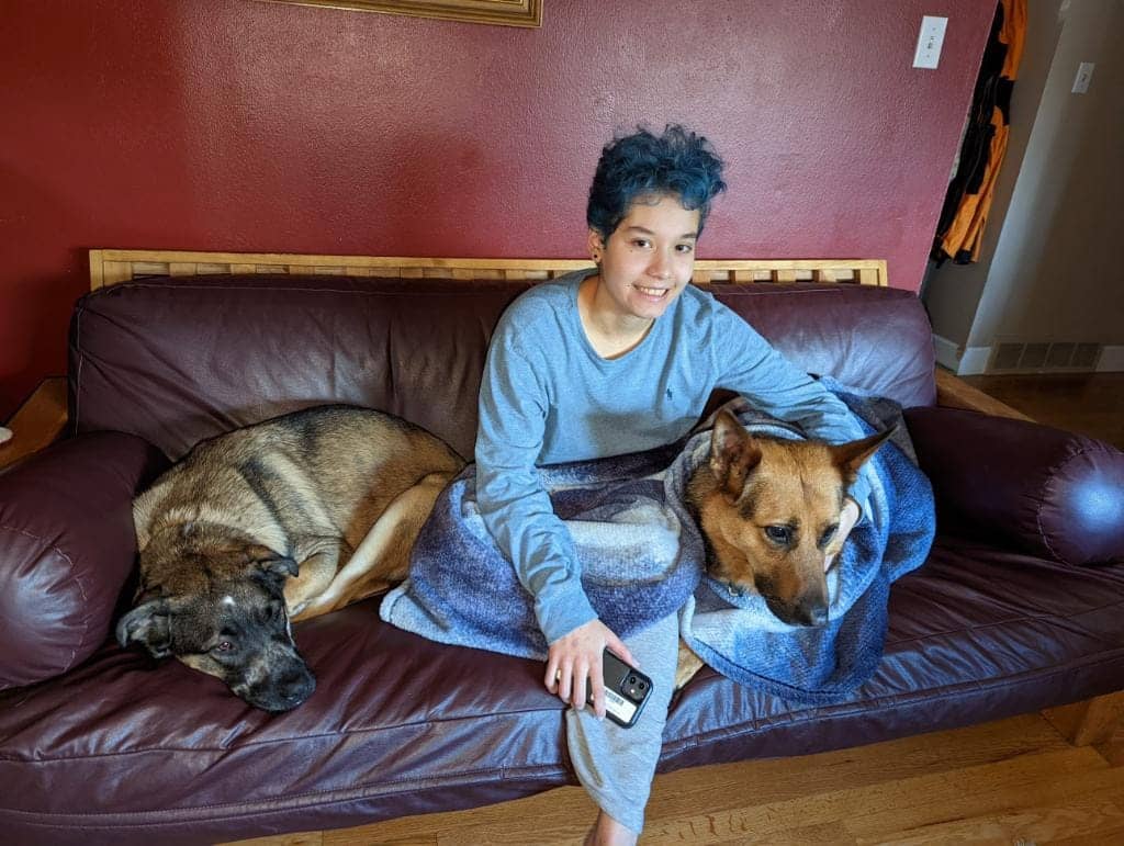 A dog in Cal's care