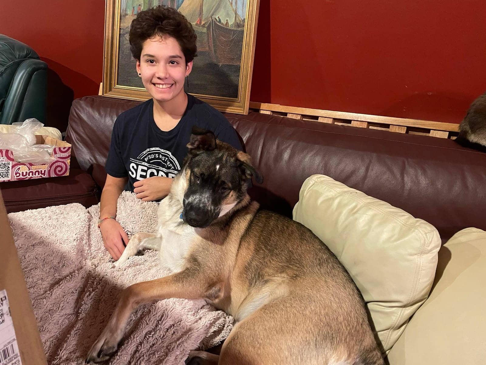 A dog in Cal's care