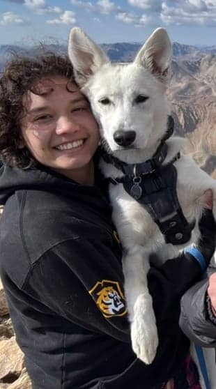 A dog in Cal's care